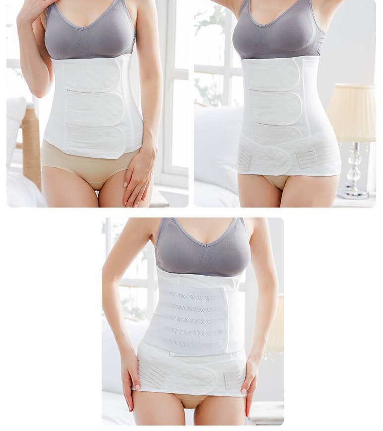 3 in 1 Women and Maternity Breathable Elastic Postpartum Support Recover  Belt Sharper Support Girdle Belt Post Pregnancy Belly Waist Slimming Shaper